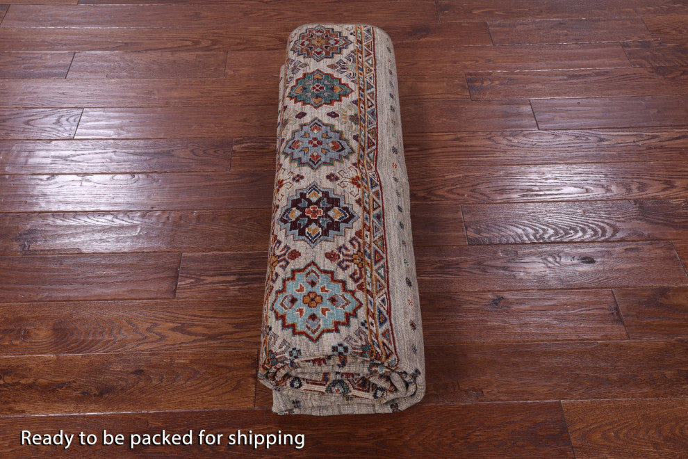 6' 9" X 9' 5" Khorjin Super Kazak Hand Knotted Wool Rug - Q12370