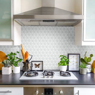 Expressions Treux White Glass Floor and Wall Tile