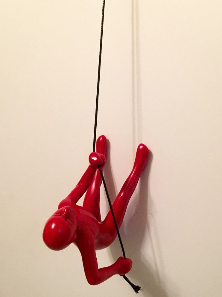 Climbing Man Wall Art -Position 2- RED!