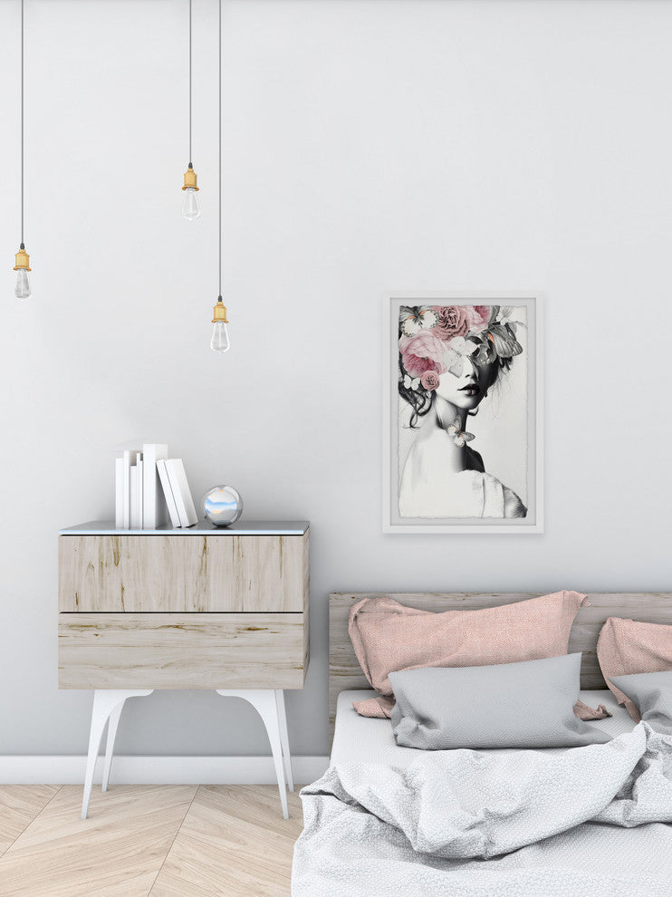 "Pinky Floral Beauty II" Framed Painting Print, 16"x24"