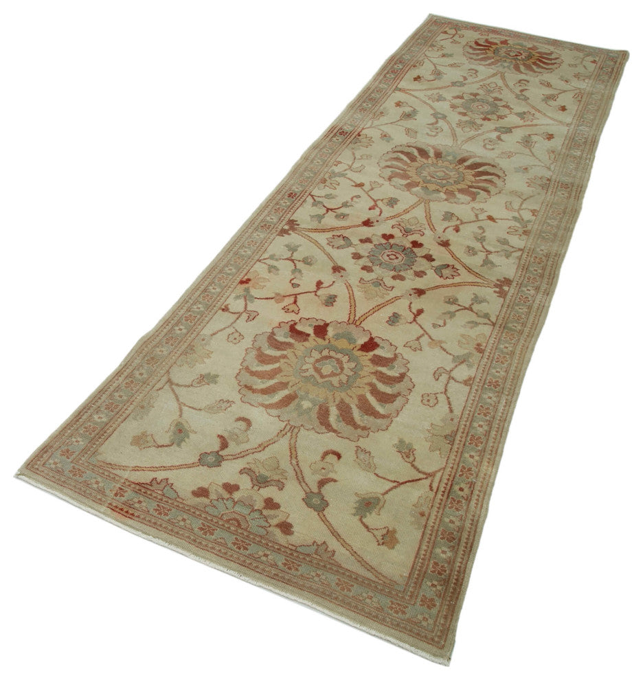 Rug N Carpet - Hand-Knotted Oriental 2' 11" x 10' 4" Runner Oushak Area Rug