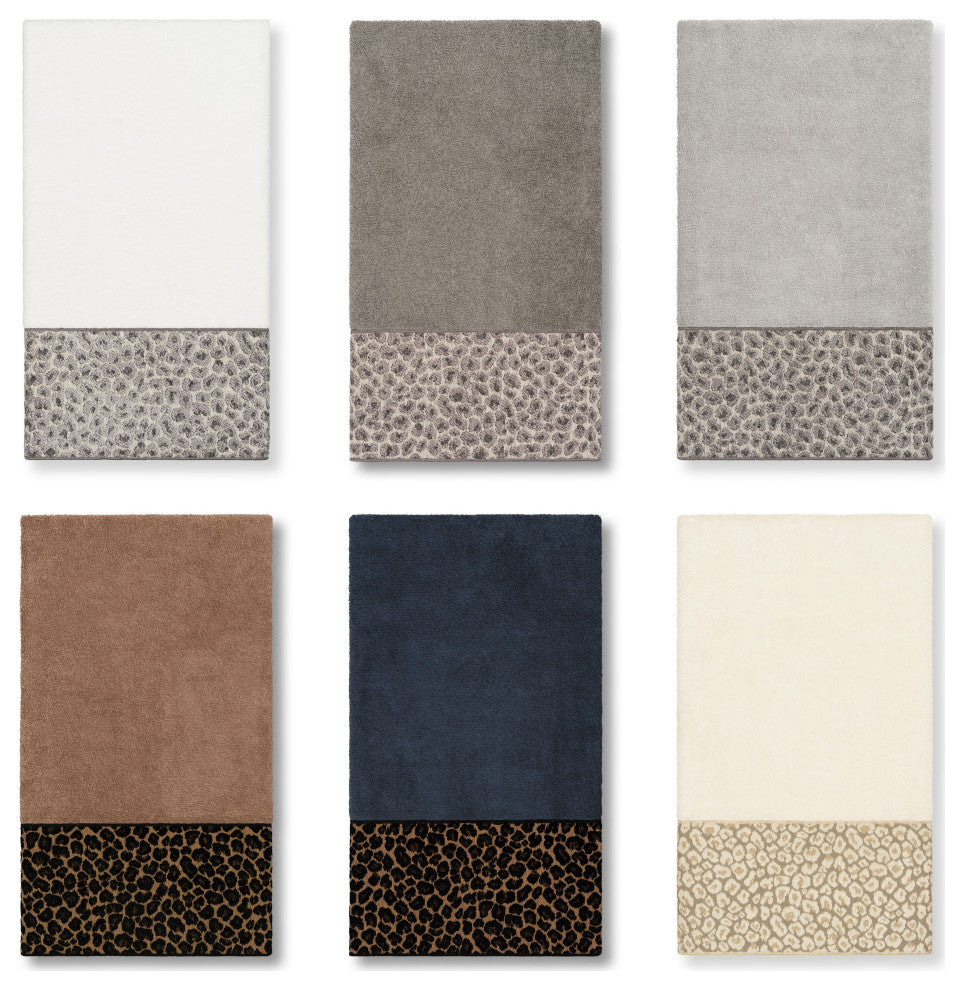 Linum Home Textiles Turkish Cotton Spots Embellished Bath Towel, White