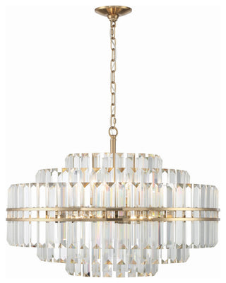 Hayes 16 Light Chandelier, Aged Brass