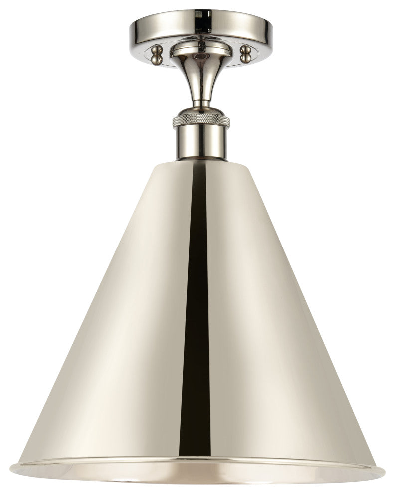 Innovations Lighting 516-1C-PN-MBC-16-PN-LED 1 Light 16" Semi-Flush Mount