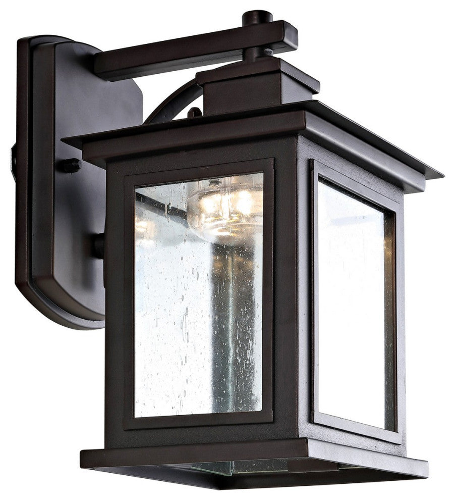 Safavieh Gorgen Outdoor Wall Lantern Oil Rubbed Bronze, Black