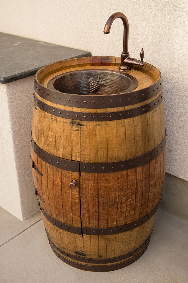 Wine Barrel Vanity with Bar Sink