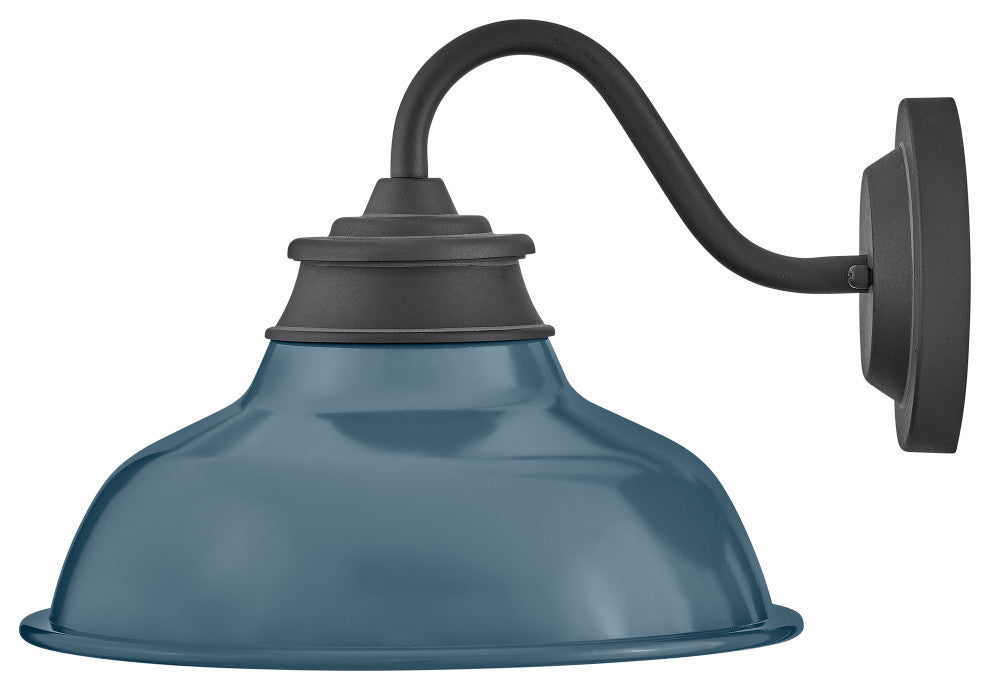 Hinkley Wallace Small Gooseneck Barn Light, Museum Black