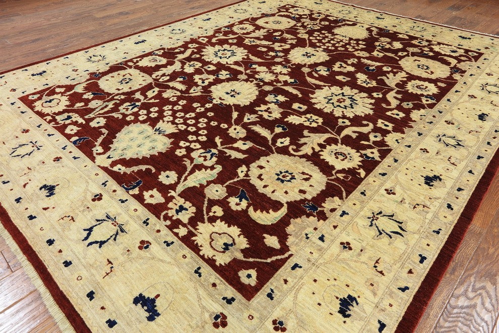 Peshawar Oriental Handmade Oushak Style Rug 9'x12', W2512