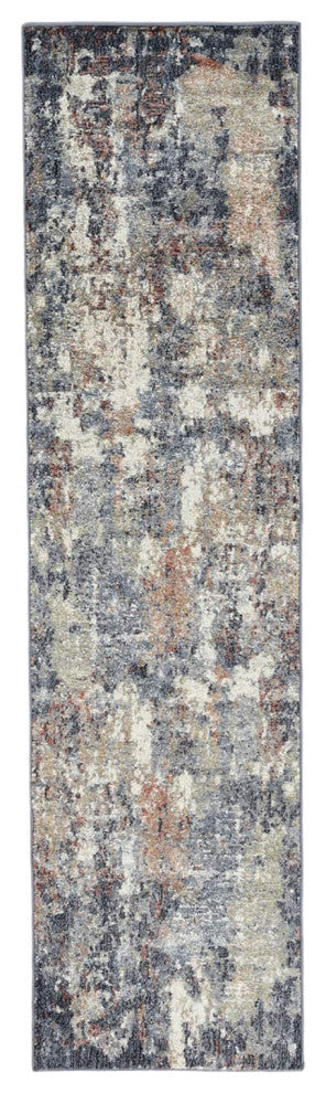 Jordan Cary Runner, Blue, 2'7" x 10", Abstract