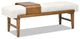 Billie 52" Modern Telephone Bench With Sliding Shelf, Ivory White Boucle