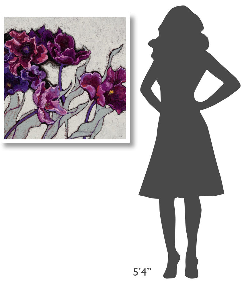 "Ruffled Tulips" Digital Paper Print by Shirley Novak, 32"x32"