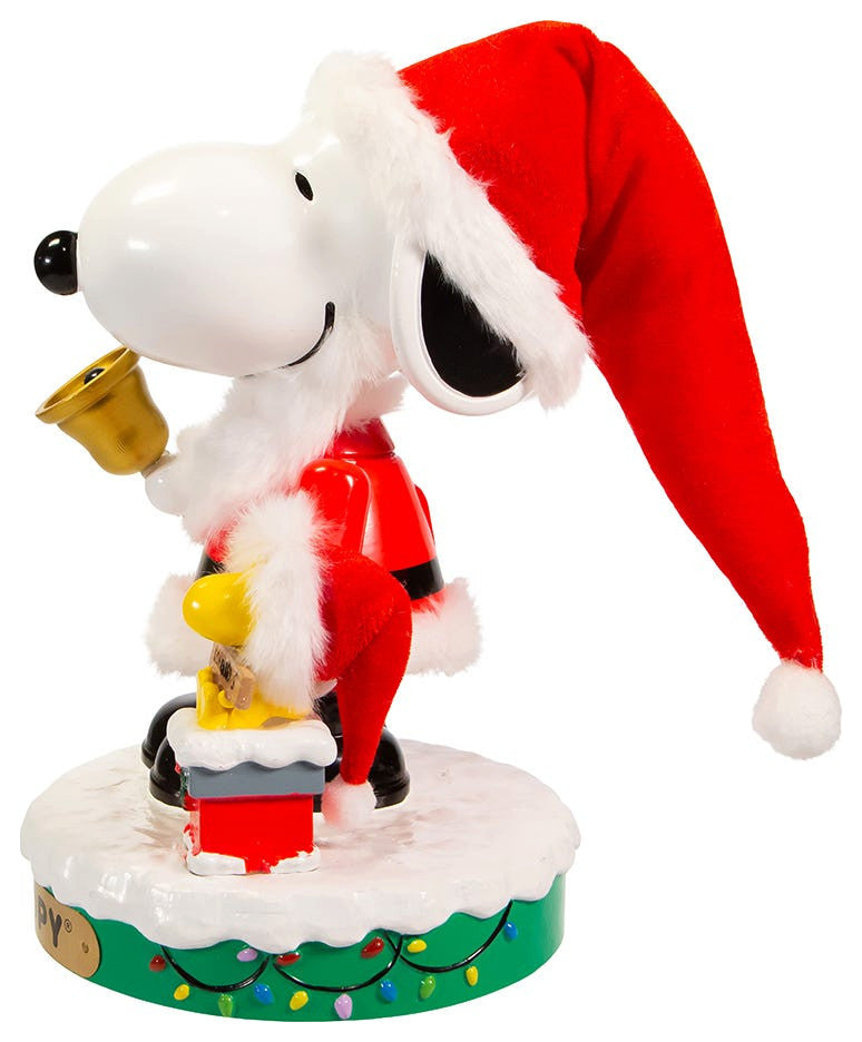 Kurt Adler 10" Battery-Operated Musical Santa Snoopy Nutcracker