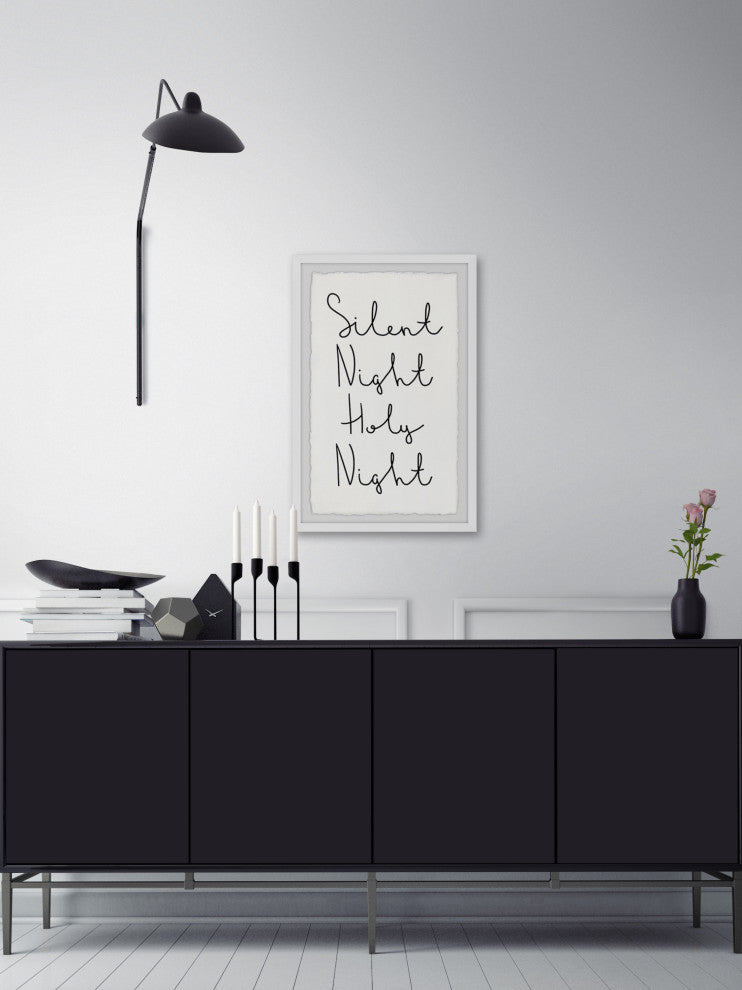 "Silent and Holy Night" Framed Painting Print, 16x24