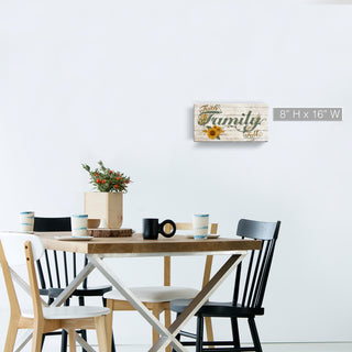Family Wrapped Canvas Harvest Wall Art, 8"x16"