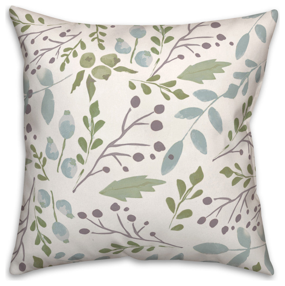 Simple Cool Botanicals 18x18 Spun Poly Pillow