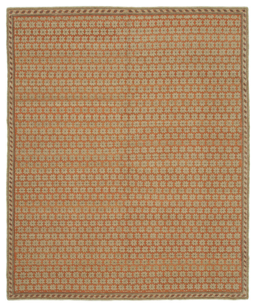 Rug N Carpet - Hand-Knotted Oriental 8' 2" x 10' 1" Unique Oushak Area Rug
