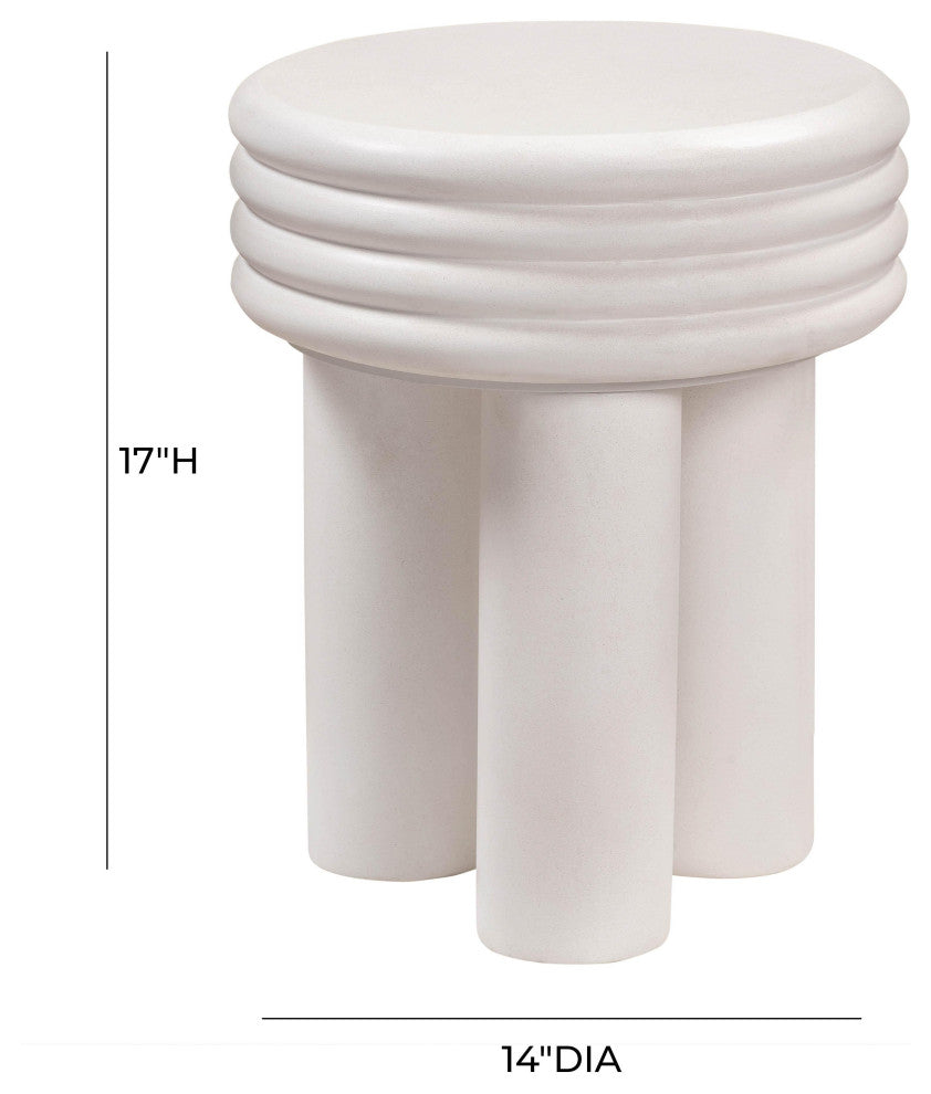 Delta Ivory Concrete Side Table