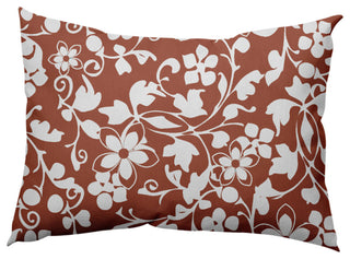 Evelyn Decorative Throw Pillow, Rust, 14"x20"