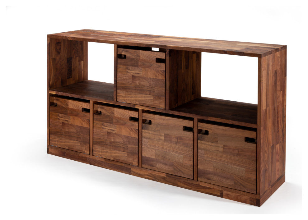 Zuma Wood Storage Box, Solid Walnut, Natural Finish