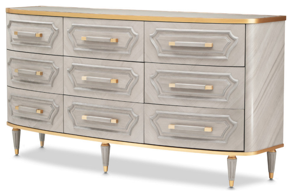 St. Charles 9-Drawer Dresser, Dove Gray