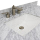 61" Single Sink Vanity, White Finish And White Carrara Marble