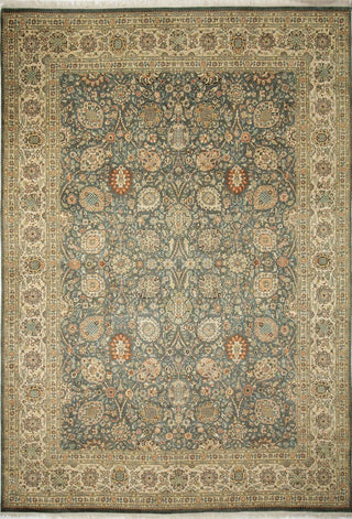 Peshawar Elfrida Green Hand-Knotted Rug, 10'2x14'3