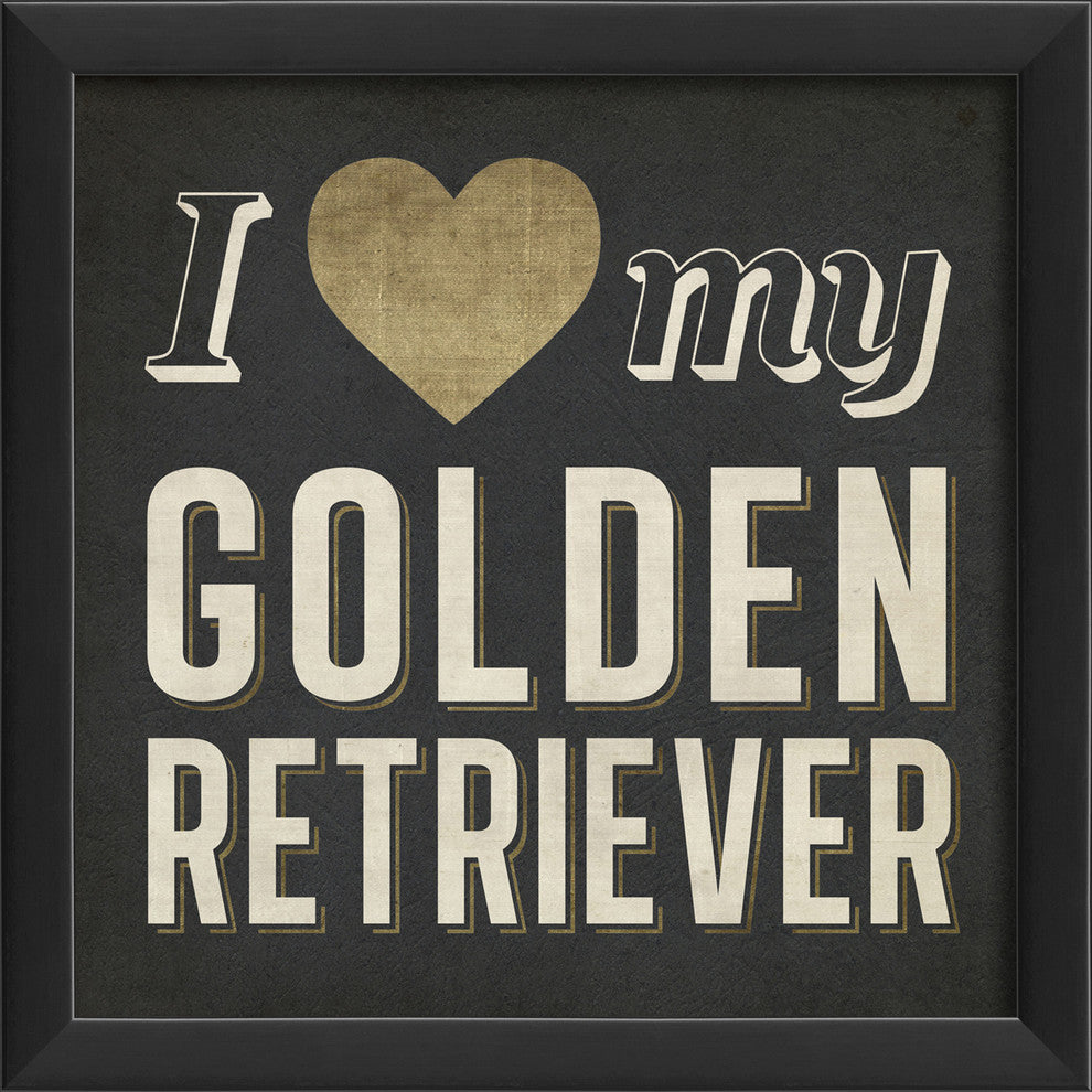 I Heart My Golden Retriever Print