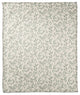 Green and White Delicate Floral 50 x 60 Coral Fleece Blanket