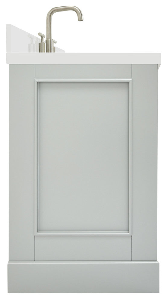 Ariel Stafford 43" Single Left Offset Rectangle Sink Bathroom Vanity