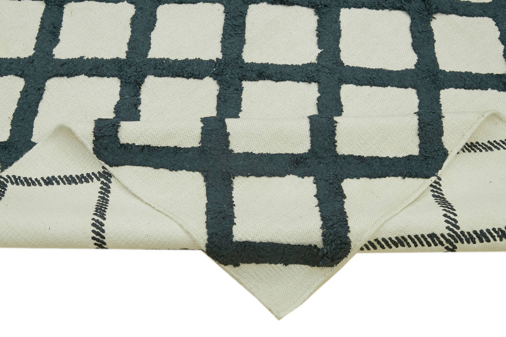 Rug N Carpet - Handmade Modern Design 8' 1'' x 10' 0'' Wool Unique Kilim Rug
