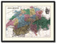 Switzerland Vintage Antique Map Wall Art, 28"x37"
