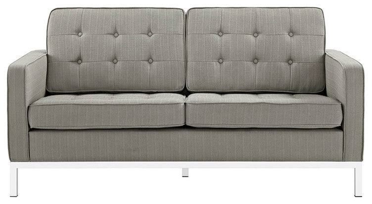 Modern Granite Loft Upholstered Fabric Loveseat
