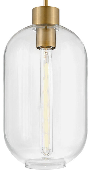 Lark Greer 8.5" Small Pendant Light, Lacquered Brass