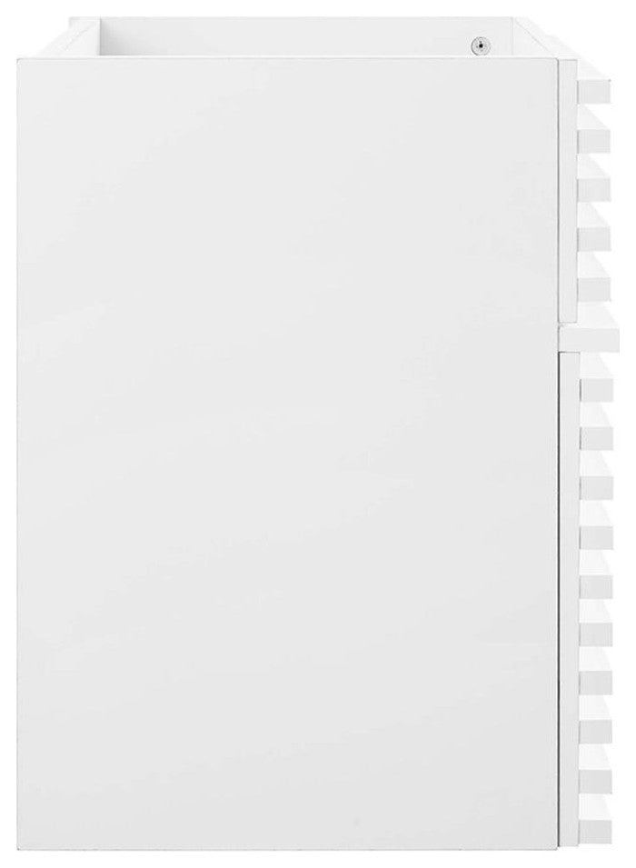 Modway Render 17" MDF Wood Wall-Mount Bathroom Vanity Cabinet in White