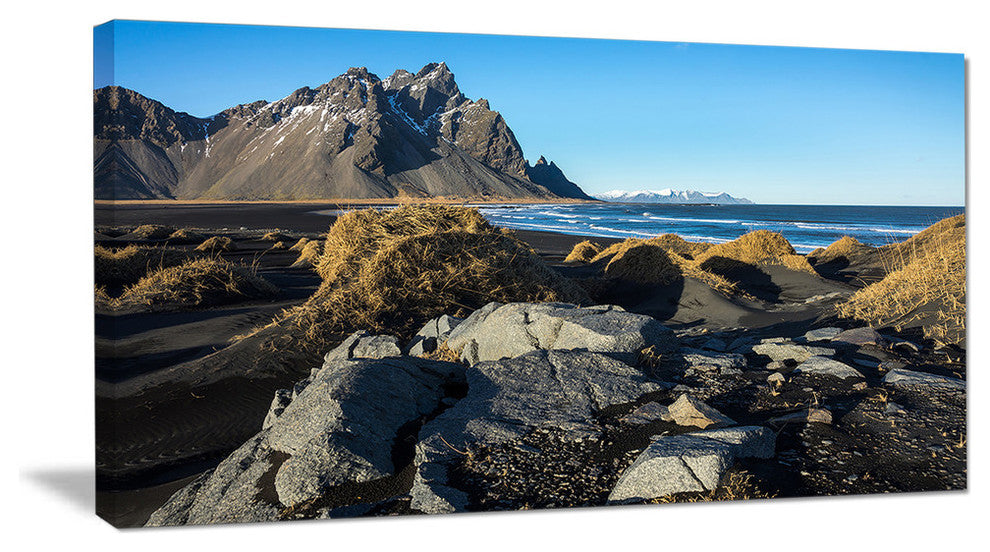 Rocky Stokksness Iceland, Landscape Canvas Art Print, 60"x28"