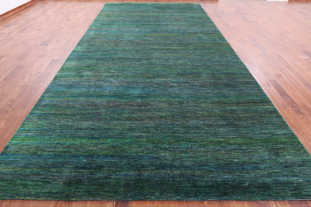 8' 0" X 16' 3" Super Savannah Gabbeh Handmade Wool and Silk Rug Q6123