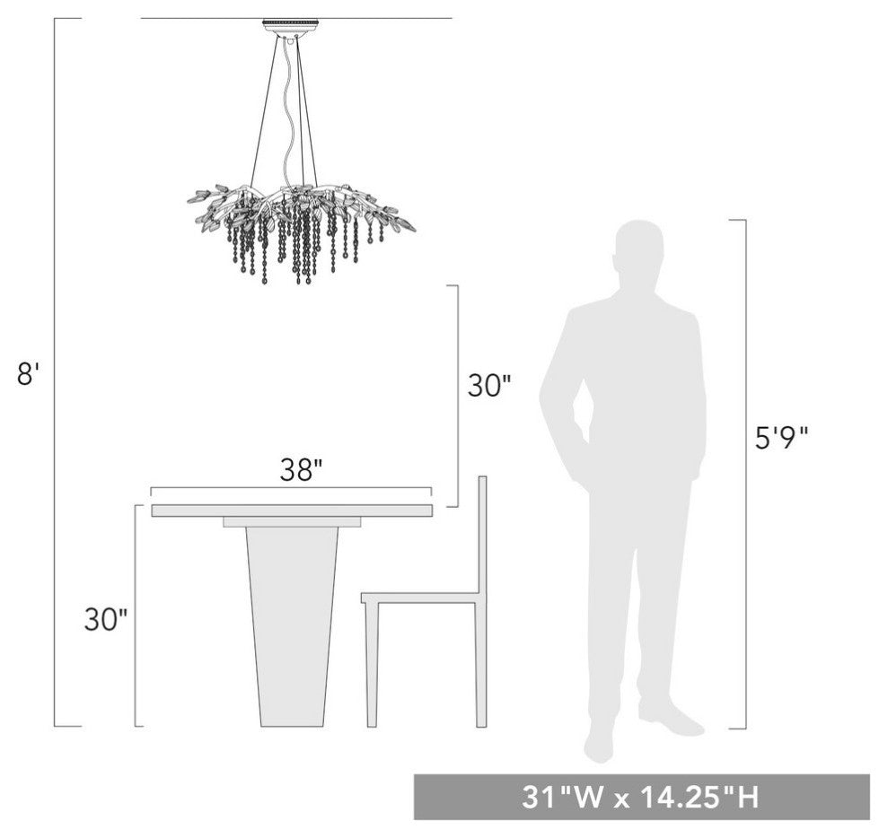 Golden Lighting Autumn Twilight Mystic Gold 6 Light Chandelier