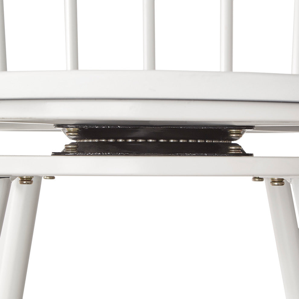 Nelia Low Windsor Swivel 24" Counter Stool, Set of 2, Black