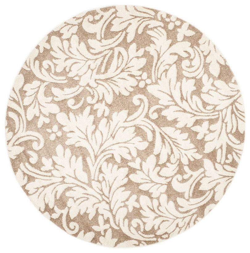 Safavieh Amherst Amt425S Outdoor Rug, Wheat/Beige, 9'0"x9'0" Square