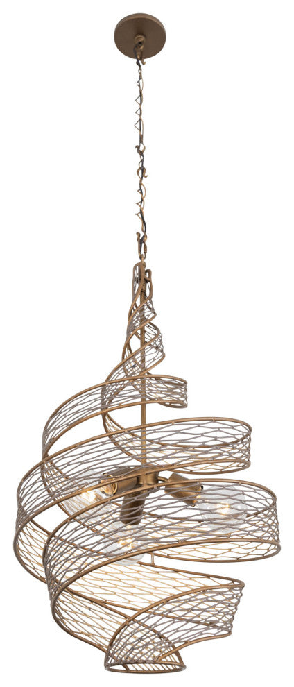 Varaluz 240P03 Flow 3 Light 18"W Wood Pendant - Baguette