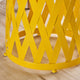 GDF Studio Pecola Indoor Lattice Iron Side Table, Matte Yellow, 14"