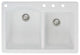 Aversa 33" silQ Granite Drop-in Double Bowl Kitchen Sink with 4 Holes in White