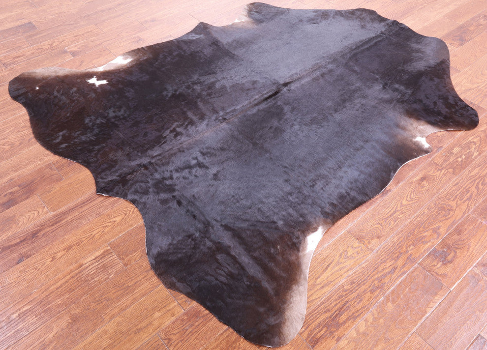 6' 8" X 6' 8" Organic Natural Hair-On Cowhide Area Rug C1507