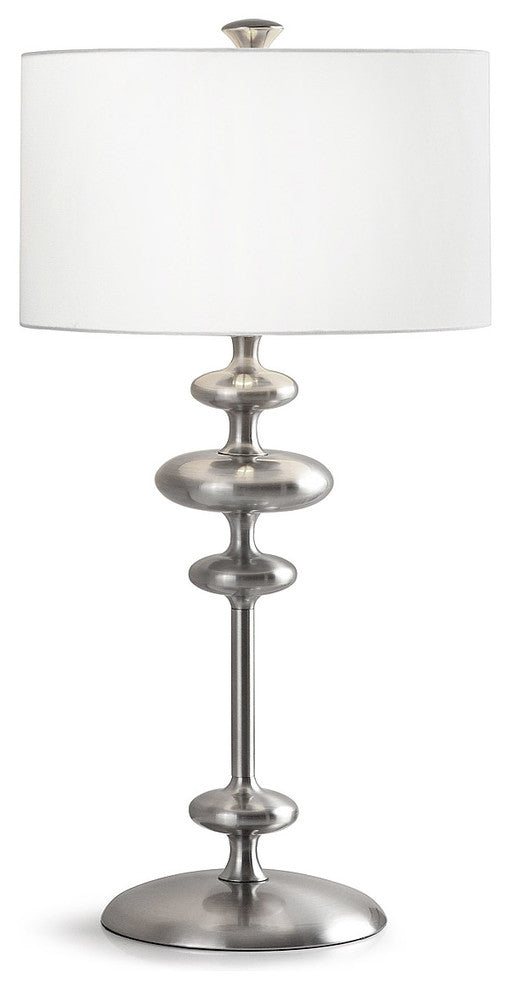 Mercury  30" Metal Table Lamp, Brushed Nickel