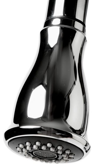 Polished Chrome Traditional Gooseneck Pull Down Kitchen Faucet