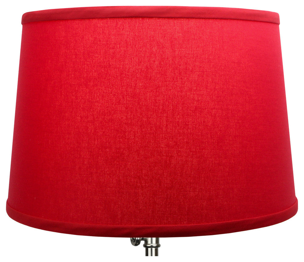 Fenchel Shades, 13"x15"x10" Spider Attachment Lamp Shade, Linen Rich Red