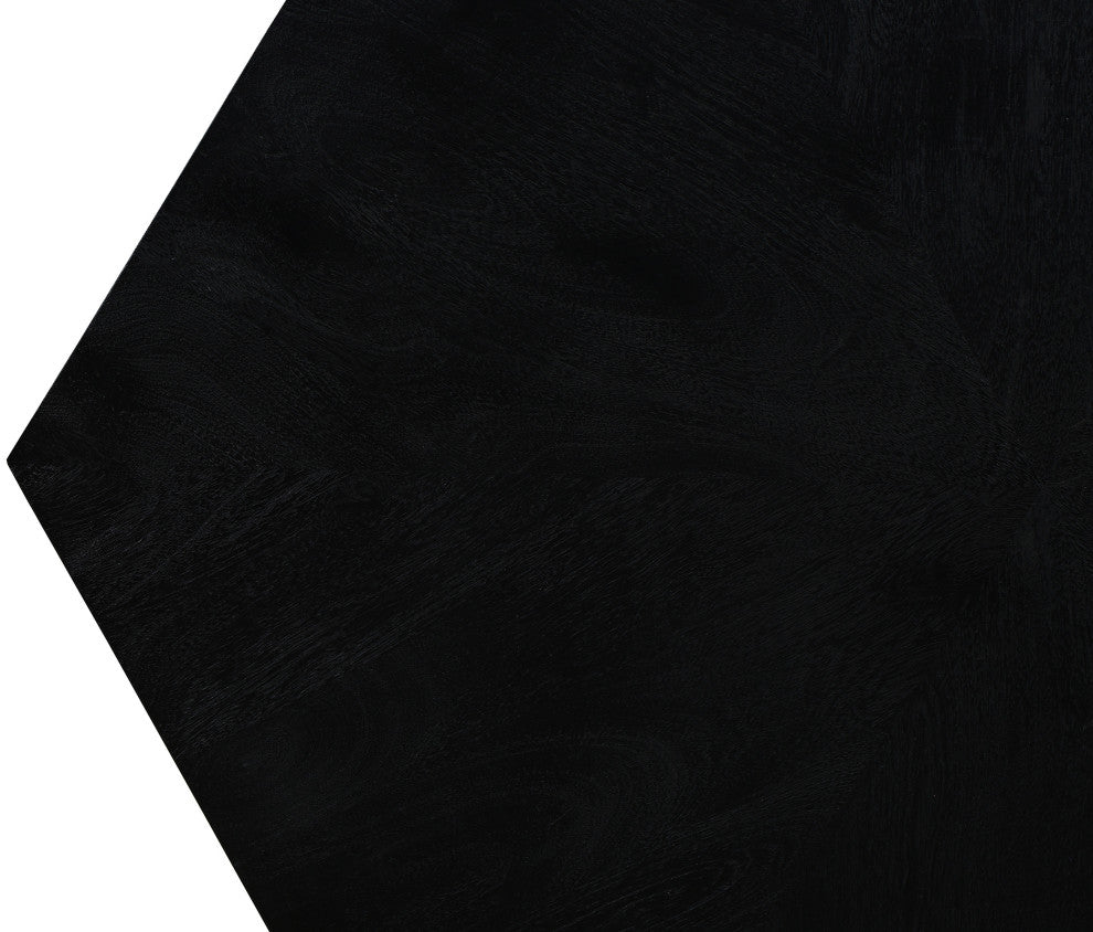 Diamante Oak Veneer Coffee Table, Black