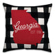 Georgia Buffalo Check 18x18 Spun Poly Pillow