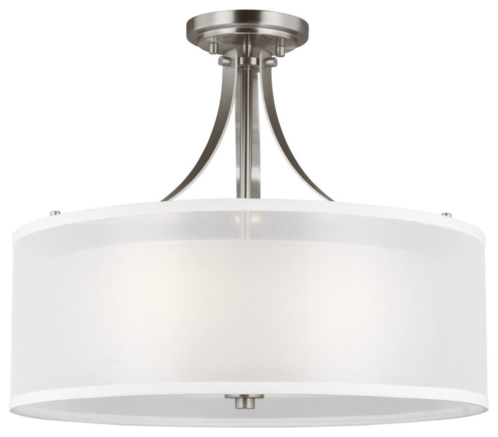 Generation Lighting Elmwood Park Three Light Semi-Flush Mount 7737303EN3-962