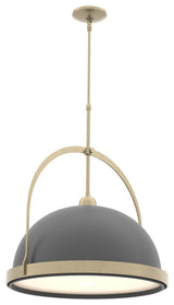 Atlas Large Pendant, Soft Gold, Black, Standard Height